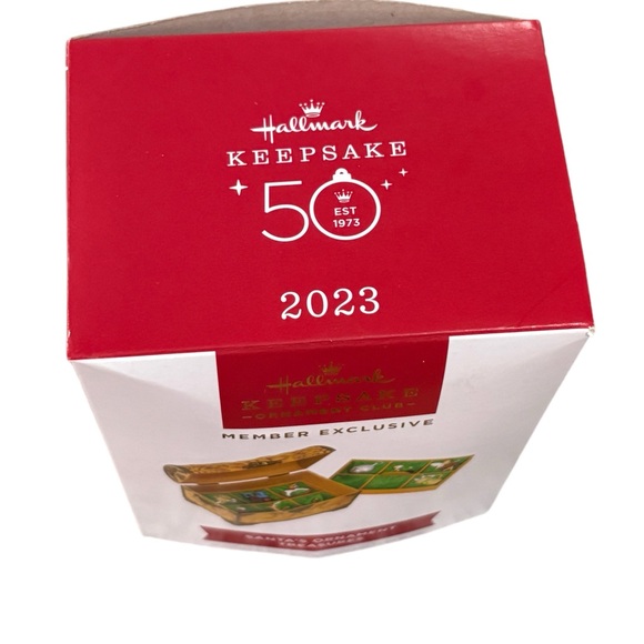 Hallmark Keepsake 50 Anniversary Member Exclusive Christmas Ornament Santa Treas - Picture 3 of 10